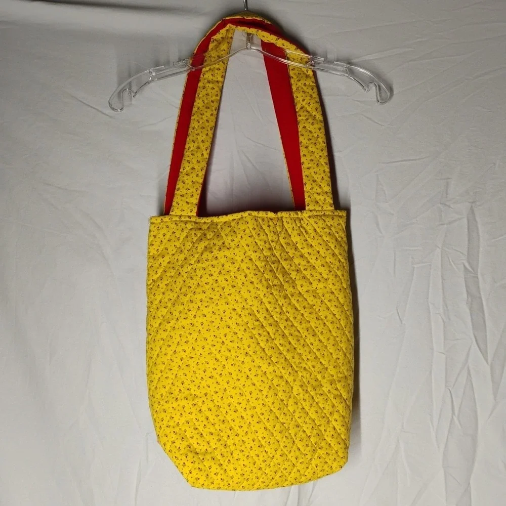 Quilted Horse Butterflies Purse‎ Shoulder Bag W/Pocket Yellow Floral